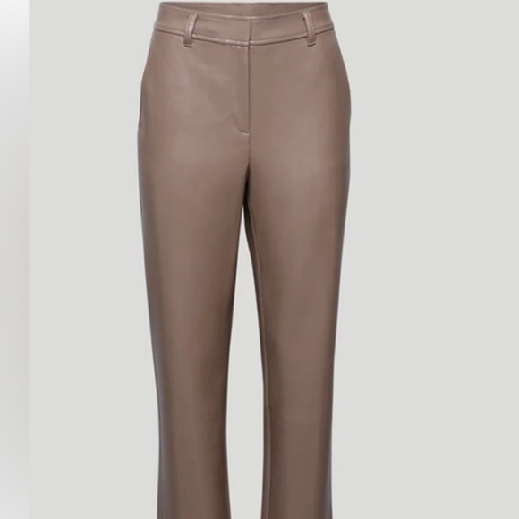 Babaton command vegan leather cropped pant shiitake - Picture 1 of 3